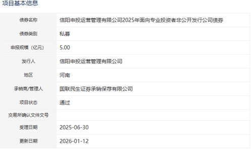 信陽申投運(yùn)營管理公司5億元公司債獲批，加碼人工智能公共服務(wù)技術(shù)咨詢服務(wù)